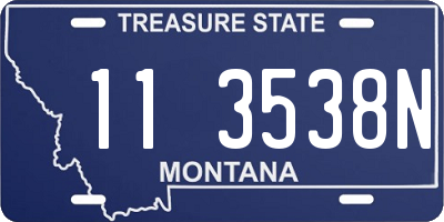 MT license plate 113538N