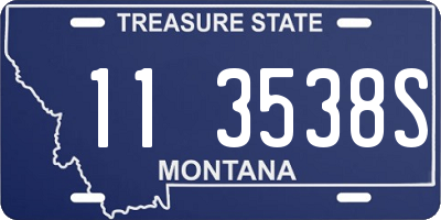 MT license plate 113538S