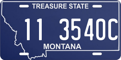 MT license plate 113540C