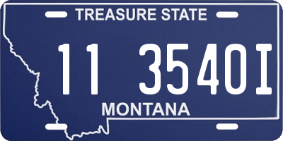 MT license plate 113540I