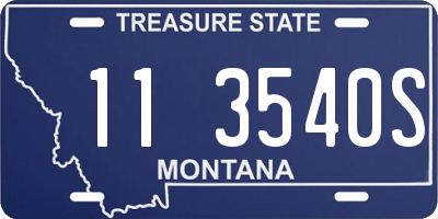 MT license plate 113540S