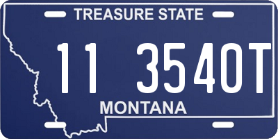 MT license plate 113540T