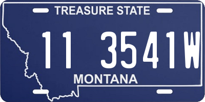 MT license plate 113541W