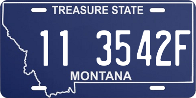 MT license plate 113542F