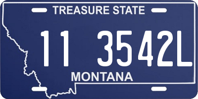 MT license plate 113542L