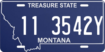 MT license plate 113542Y