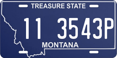 MT license plate 113543P