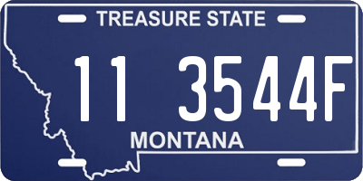 MT license plate 113544F