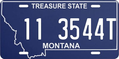 MT license plate 113544T