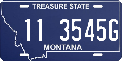 MT license plate 113545G