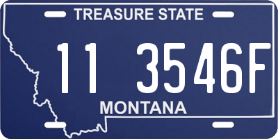 MT license plate 113546F