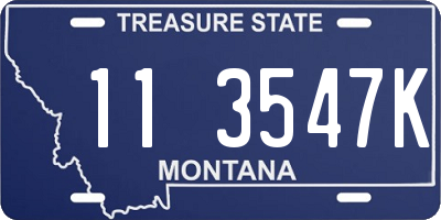 MT license plate 113547K