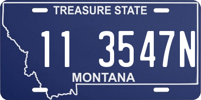 MT license plate 113547N