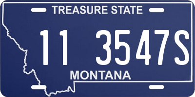 MT license plate 113547S