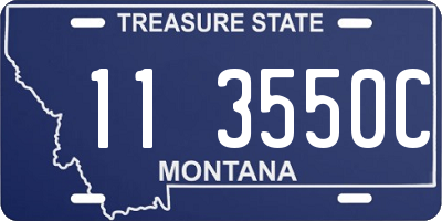 MT license plate 113550C