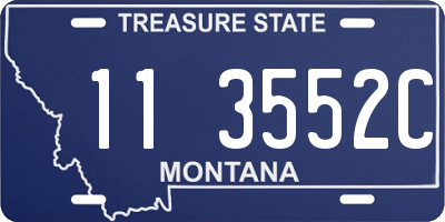 MT license plate 113552C