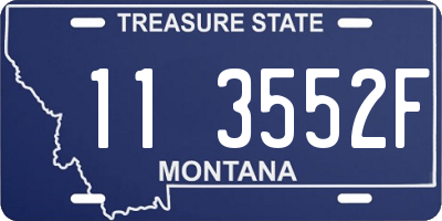 MT license plate 113552F