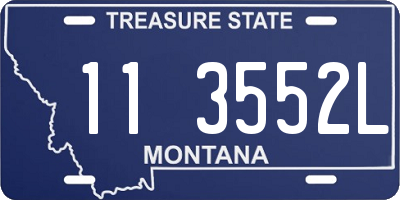 MT license plate 113552L