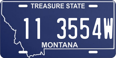 MT license plate 113554W