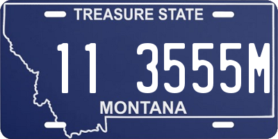 MT license plate 113555M