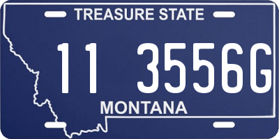 MT license plate 113556G