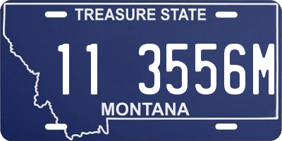 MT license plate 113556M