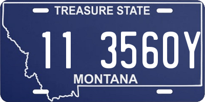 MT license plate 113560Y