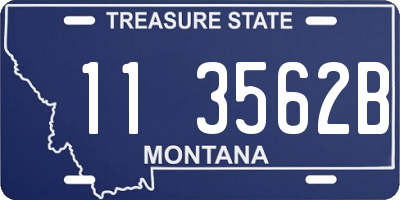 MT license plate 113562B