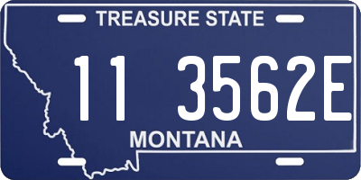 MT license plate 113562E