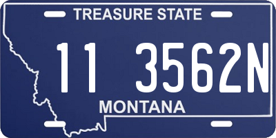 MT license plate 113562N