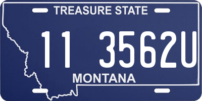 MT license plate 113562U