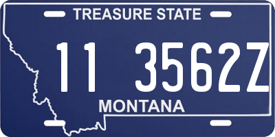 MT license plate 113562Z