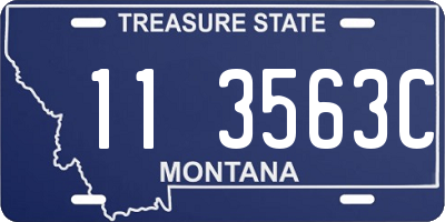 MT license plate 113563C
