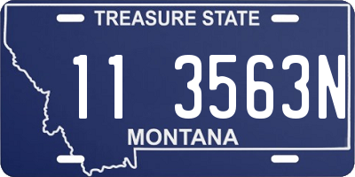 MT license plate 113563N