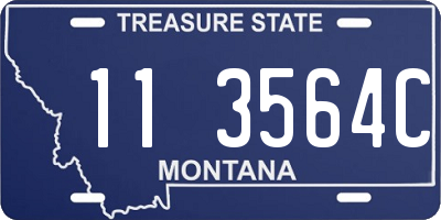 MT license plate 113564C