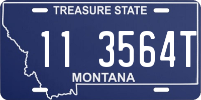 MT license plate 113564T