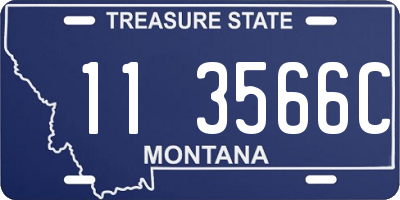 MT license plate 113566C