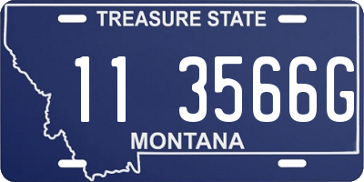 MT license plate 113566G