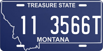 MT license plate 113566T