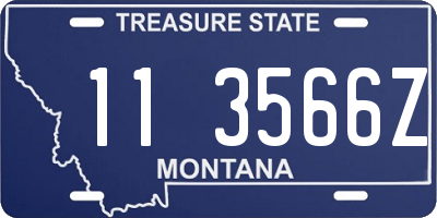 MT license plate 113566Z