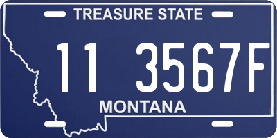 MT license plate 113567F