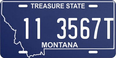 MT license plate 113567T