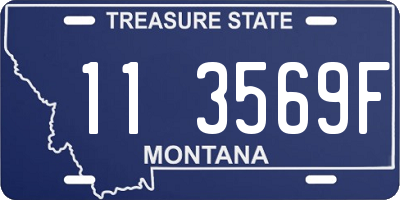 MT license plate 113569F