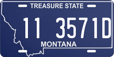 MT license plate 113571D