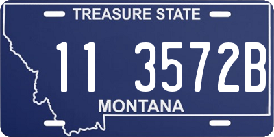 MT license plate 113572B