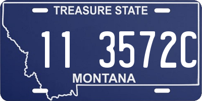 MT license plate 113572C