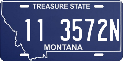 MT license plate 113572N