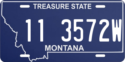 MT license plate 113572W