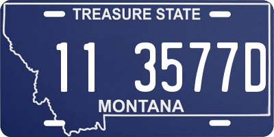 MT license plate 113577D