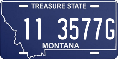 MT license plate 113577G